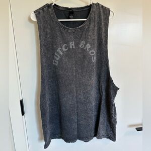 Dutch Bros Charcoal Gray Muscle Tee